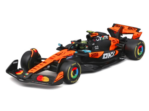 1/43 BBurago 2025 Formula 1 Lando Norris McLaren MCL39 #4 Winner Australian GP Car Model with Driver Figure