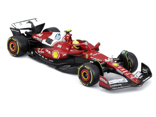 1/43 BBurago 2025 Formula 1 Lewis Hamilton Ferrari SF-25 #44 Car Model with Driver Figure