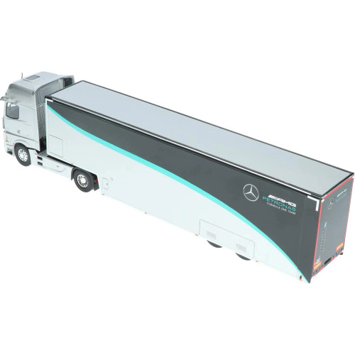1/43 Spark Mercedes-Benz Actros Race Car Transporter Mercedes-AMG Petronas Formula 1 Car Model