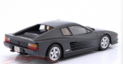 1/18 KK-Scale 1984 Ferrari Testarossa US Version Miami Vice (Anthracite Black) Diecast Car Model