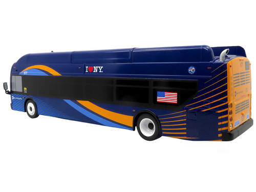 New Flyer Xcelsior Transit Bus "MTA New York City" Blue with Graphics "The Bus & Motorcoach Collection" Limited Edition to 504 Pieces Worldwide 1/43 Model by Iconic Replicas