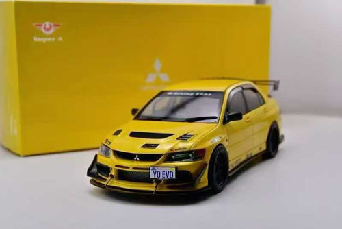 1/18 Super A Mitsubishi Lancer Evo 9 Evo IX MR FQ-360 (Yellow) Diecast Car Model