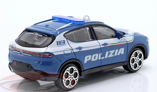 1/43 BBurago 2023 Alfa Romeo Tonale Polizia Diecast Car Model