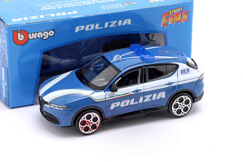 1/43 BBurago 2023 Alfa Romeo Tonale Polizia Diecast Car Model