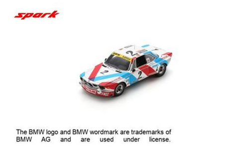 1/43 Spark BMW 3.0CSi No.2 Winner Spa 24H 1975 Jean Xhenceval -H. de Fierlant Car Model