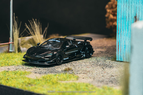 1/64 Tarmac Works McLaren 720S LB-WORKS (Black) Diecast Car Model