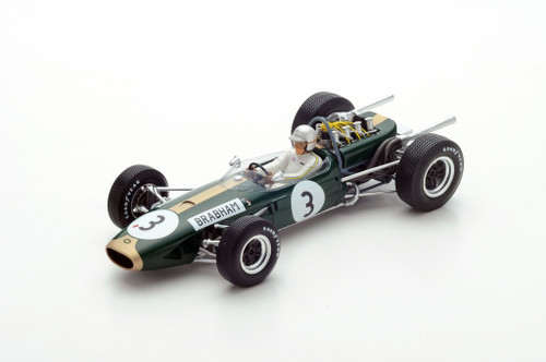 1/18 Spark 1966 Brabham BT19 RN3 World Champion Jack Brabham Car Model