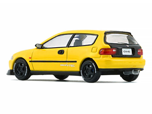 1/64 BMC Honda Civic EG6 (Yellow with Carbon Black Bonnet) Car Model