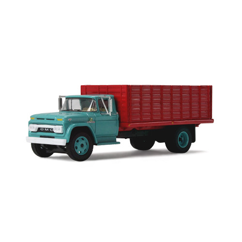 1/64 First Gear GMC 4000 Grain Truck (Turquoise Blue & Red) Diecast Car Model