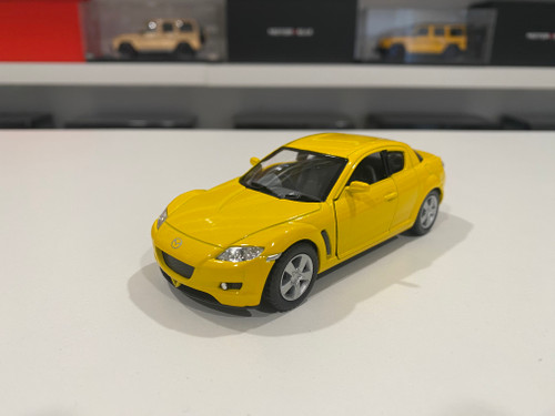 1/36 Kinsmart Mazda RX-8 RX8 (Yellow) Pull Back Toy Car Model (New no retail box)