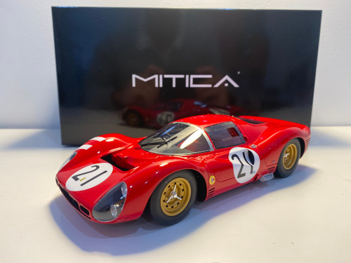 DAMAGED AS-IS 1/18 Mitica 1966 Ferrari 330 P3 Berlinetta #21 24h LeMans SpA Ferrari SEFAC Jean Guichet, Lorenzo Bandini Car Model