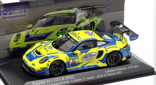 1/43 Minichamps 2023 Porsche 911 GT3 R #91 ADAC GT Masters Team Joos Sportwagentechnik by RACEmotion Finn Gehrsitz, Sven Müller Car Model