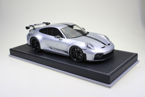 1/18 Ivy Porsche 911 (992) GT3 (Silver with Black Stripe) Car Model