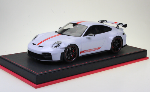 1/18 Ivy Porsche 911 (992) GT3 (Grey with Red Stripe) Car Model