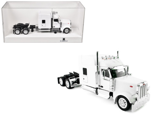 Peterbilt 589 with Stand Up Sleeper Cab White 1/87 (HO) Plastic Model Car by HO Logistics