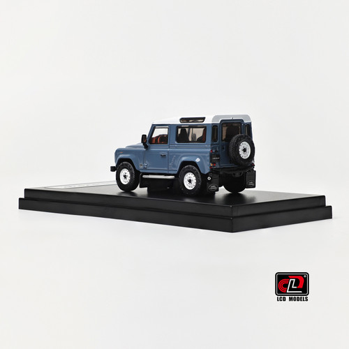 1/64 LCD Land Rover Defender 90 V8 (Blue) Diecast Car Model