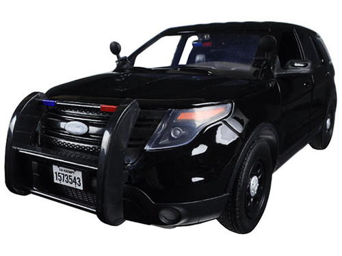 2015 Ford Police Interceptor Utility Special Service Black 1/18 Diecast Model Car by Motormax