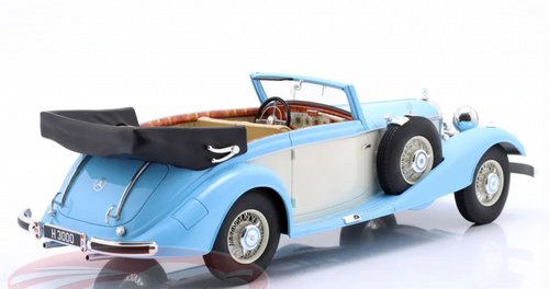 1/18 Cult Scale Models 1936-1938 Mercedes-Benz 540K Convertible B (Blue) Diecast Car Model