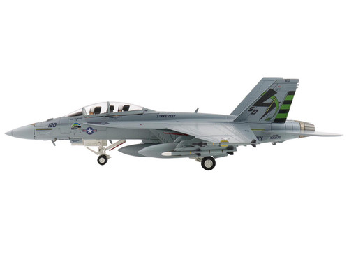Boeing F/A-18F Super Hornet Fighter Aircraft "165875 Green Hornet VX-23 Salty Dogs NAS Patuxent River" (2011) United States Navy "Air Power Series" 1/72 Diecast Model by Hobby Master