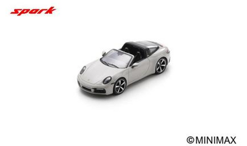 1/43 Spark Porsche 911 Targa 4S (992) (Chalk Grey) Car Model
