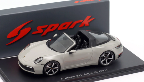 1/43 Spark Porsche 911 Targa 4S (992) (Chalk Grey) Car Model