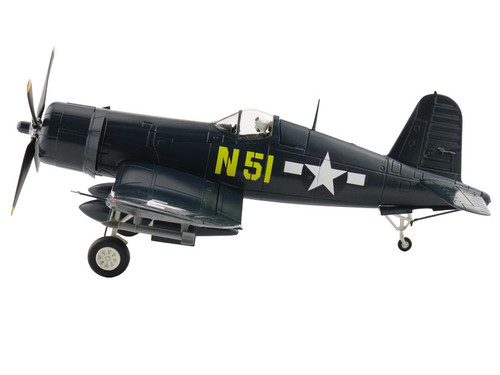 Vought F4U-4 Corsair Aircraft "N51 John Glenn VMF-155 China" (1945) United States Marine Corps "Air Power Series" 1/48 Diecast Model by Hobby Master