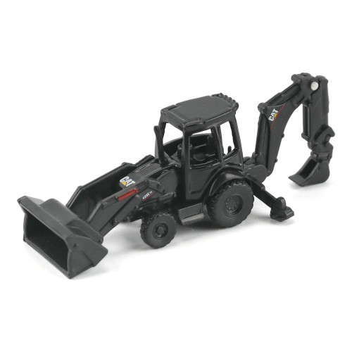 Diecast Masters CAT Micro 420E Backhoe Loader (Black Finish) with Accessories in Tool Box