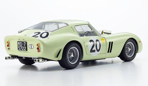 1/18 Kyosho 1962 Ferrari 250 GTO Le Mans 24 Hours #20 Innes Ireland, Masten Gregory Diecast Car Model