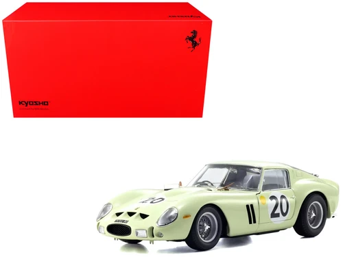 1/18 Kyosho 1962 Ferrari 250 GTO Le Mans 24 Hours #20 Innes Ireland, Masten Gregory Diecast Car Model