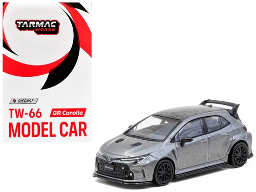 1/64 Tarmac Works Toyota GR Corolla (Grey) With Metal Oil Can Packaging Diecast Car Model