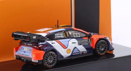 1/43 Ixo 2025 Hyundai i20 N Rally1 Hybrid #1 6th Rallye Monte Carlo Hyundai Motorsport Thierry Neuville, Martin Wydaeghe Car Model