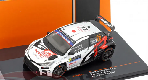 1/43 Ixo 2025 Toyota GR Yaris Rally2 #26 Rallye Monte Carlo Toyota Gazoo Racing Team Hikaru Kogure, Topi Luhtinen Car Model
