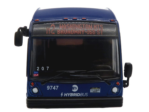 Nova Bus LFSH HEV Hybrid Transit Bus "MTA New York City" Blue with Yellow Graphics Limited Edition to 504 pieces Worldwide 1/87 (HO) Diecast Model by Iconic Replicas