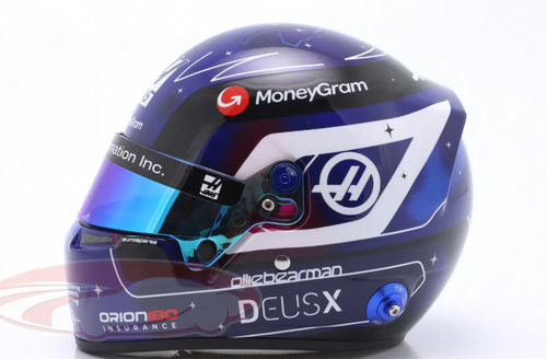 1/2 Bell 2025 Formula 1 Oliver Bearman MoneyGram Haas F1 Team #87 Singapore GP Helmet Model