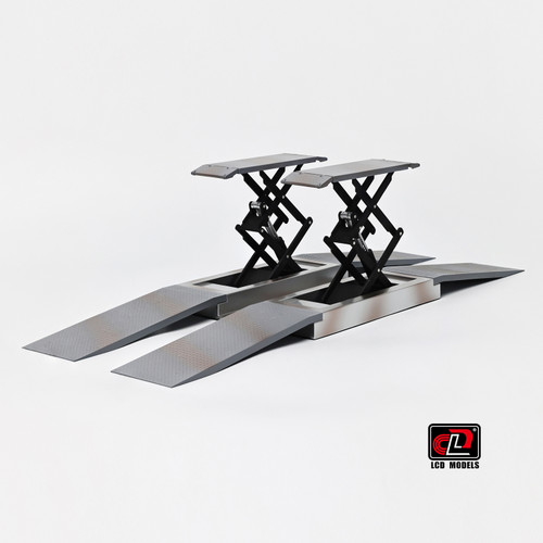 1/18 LCD Diecast Car Lifter for LCD JDM Models (Grey) (car NOT included)