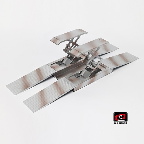 1/18 LCD Diecast Car Lifter for LCD JDM Models (Silver) (car NOT included)