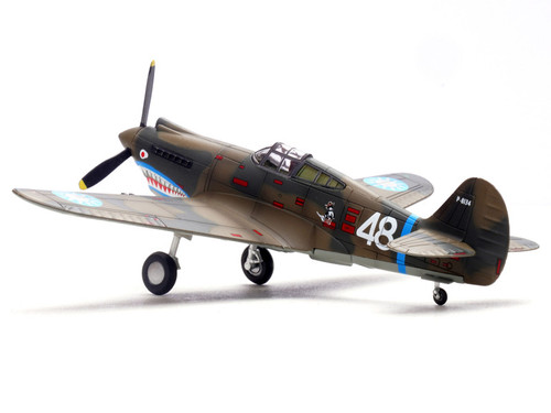 Curtiss P-40B/C Warhawk Fighter Aircraft "White 48 David Lee 'Tex' Hill 2nd Squadron Panda Bears Chinese Air Force Burma" (1942) 1st American Volunteer Group 1/72 Diecast Model Airplane by Legion