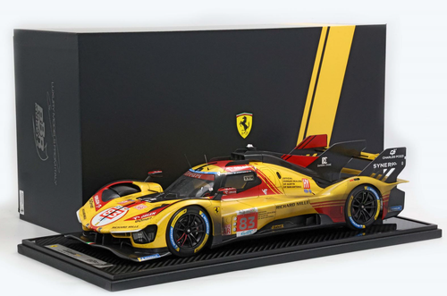 1/12 BBR 2024 Le Mans Winner Ferrari 499P #83 Dirty Version Car Model Limited