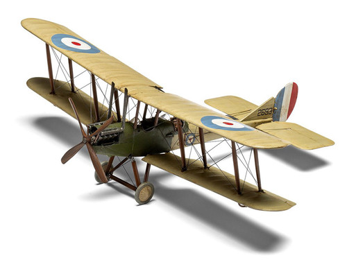 Level 2 Model Kit Royal Aircraft Factory BE2c Aircraft with 2 Scheme Options 1/72 Scale Plastic Model Kit by Airfix