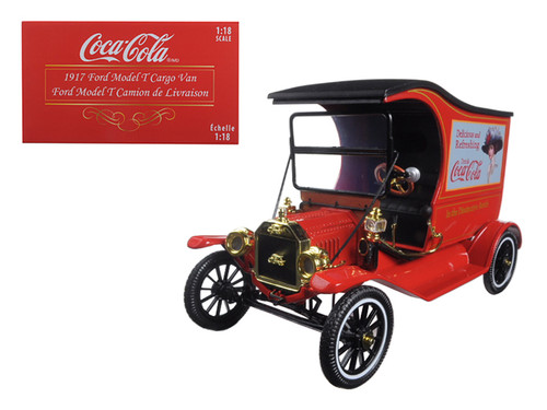 1917 Ford Model T Cargo Van Coca-Cola "Drink Delicious" 1/18 Diecast Model Car by Motorcity Classics