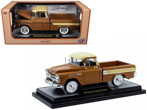 1958 Chevrolet Apache Cameo Pickup Truck Olive Green Metallic with