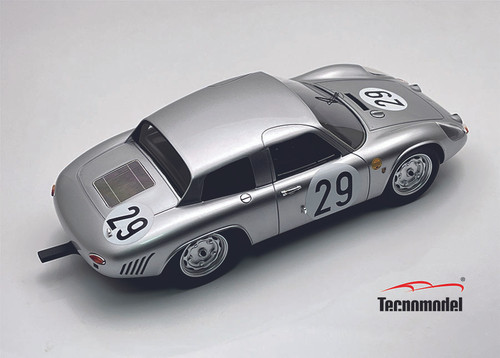 1/18 Tecnomodel 1963 Porsche 356B Carrera 2000 GS GT Le Mans 24h 1963 Car #29 DNF Driver: G.Koch - C.G de Beaufort Car Model