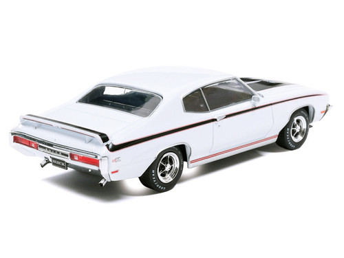 1970 Buick GSX Apollo White with Black and Red Stripes 1/43 Diecast Model by IXO Models
