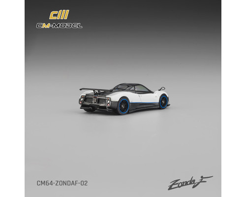 1/64 CM Model Pagani Zonda F (Pearl White with Blue Accent) Diecast Car Model