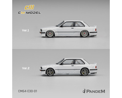 1/64 CM Model Pandem BMW M3 E30 (Pearl White) Diecast Car Model
