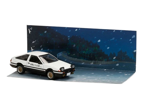 1/64 Hobby Japan Initial D Diorama Set Series Toyota Sprinter Trueno (AE86) Takumi Fujiwara & Natsuki Mogi Diecast Car Model