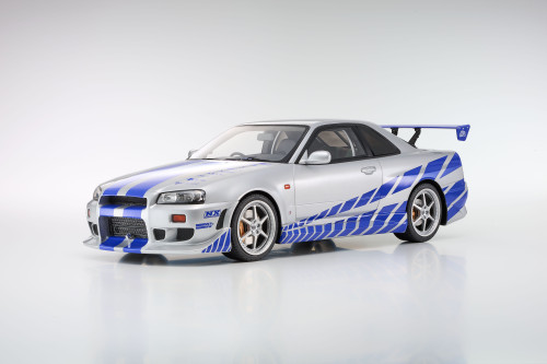 1/12 Kyosho 2001 Nissan Skyline R34 (Blue & Silver) 