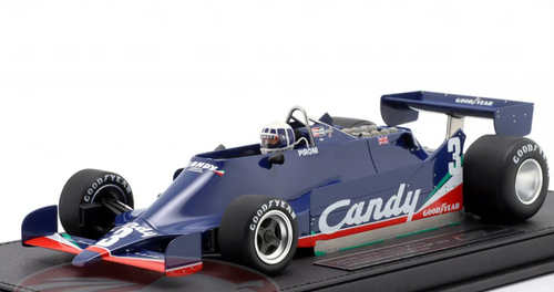 1/18 GP Replicas 1979 Formula 1 Didier Pironi Tyrrell 009 #3 3rd USA East GP Car Model with Driver Figure