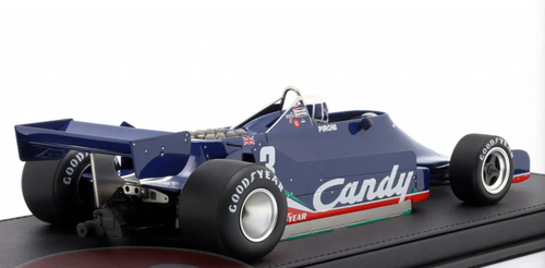 1/18 GP Replicas 1979 Formula 1 Didier Pironi Tyrrell 009 #3 3rd USA East GP Car Model with Driver Figure