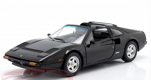 1/12 KK-Scale 1982 Ferrari 308 GTS QV US version 1982 (Movie: Against All Odds) Black Diecast Car Model